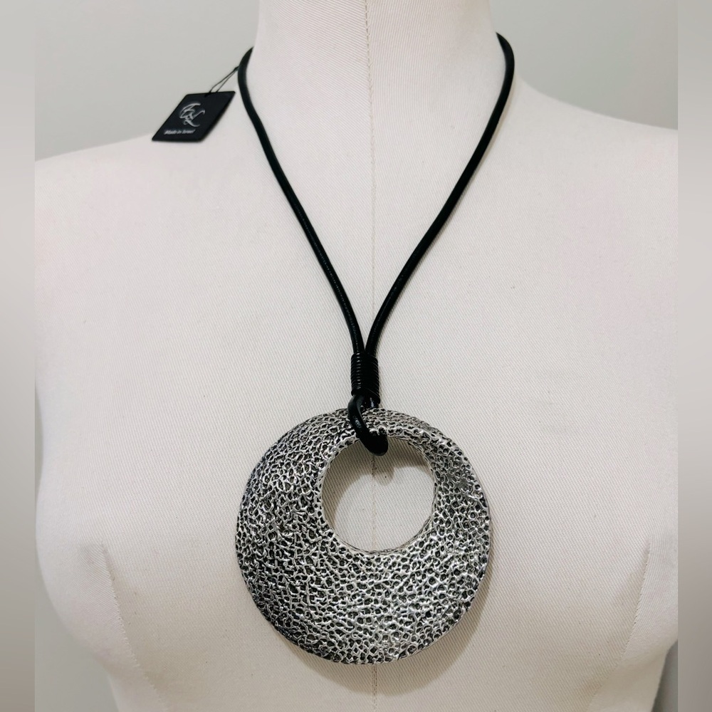 NWT E&L Sterling Silver chunky round necklace
